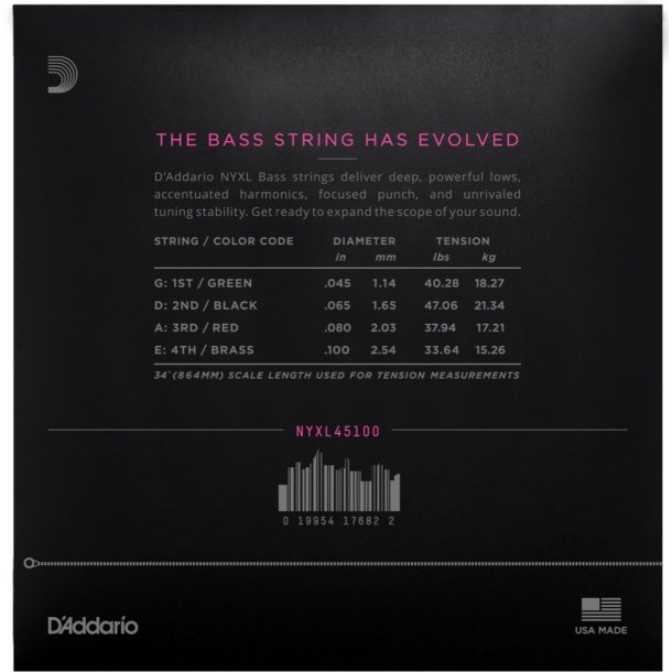 D'Addario NYXL45100, Light 045 - 100
